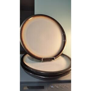 897.  Home Plates Tiara Cream Stoneware Dinner Plates